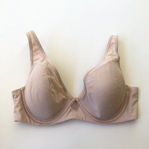 ThirdLove 42C 24/7 Pima Cotton Plunge Bra Beige Nude Underwire Third Love